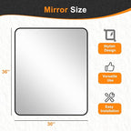 Delma Bathroom Vanity Mirror, High-Definition Bathroom Mirror, Versatile - Image 6