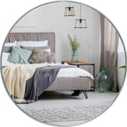 HBCY Creations Medium Round Mirror, Living Room and More, Modern Minimalist by HBCYCreations