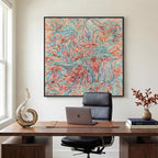 Extra Large Framed Colorful Abstract Wall Art - Image 2