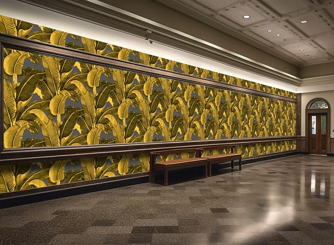 Vintage Gold Banana Leaf Bathroom wallpeper Living Room Bedroom Tropical Plant - Image 2