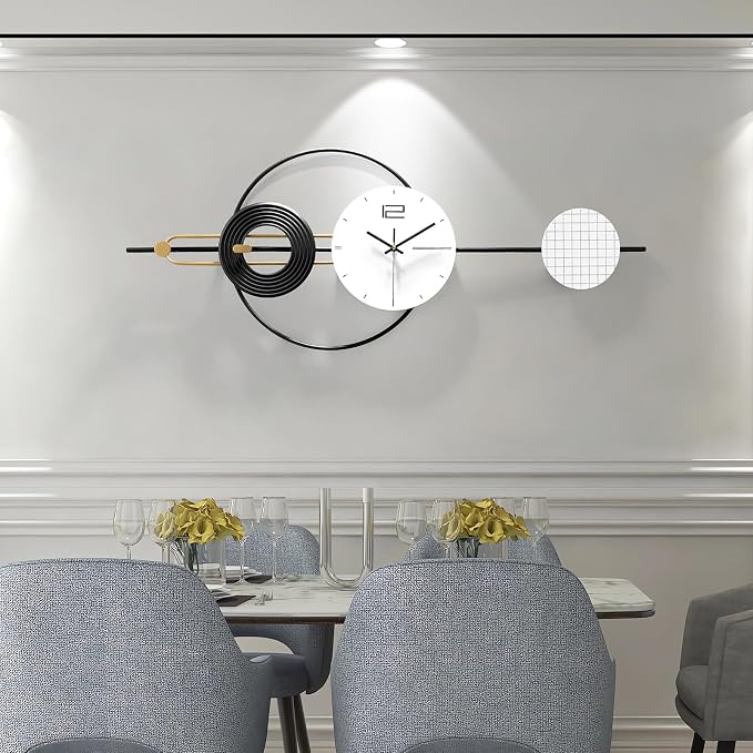 Large Wall Clock for Living Room, Modern Decorative Silent Battery Operated - Image 8