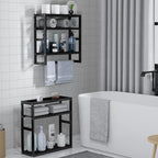 PPN Towel Rack Bathroom Storage Shelves Over The Toilet - Image 3