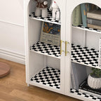 Modern Peel and Stick Wallpaper Black and White Mosaic Checkered Contact Paper - Image 5