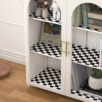 Modern Peel and Stick Wallpaper Black and White Mosaic Checkered Contact Paper - Image 5