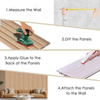 8-Pack 3D Slat Wall Panels — Soundproof Faux Wood Wall Panels - Image 6