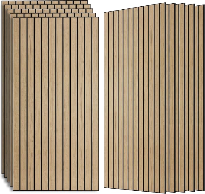 Wood Veneer Sound Panels, 10 Pack 47.2”x23.6” Wall Panels, Decorative Acoustic by AUTORIFIC