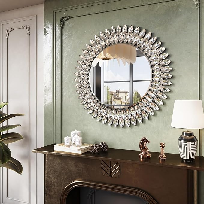 Kelly Miller Round Jeweled Mirror - Image 2