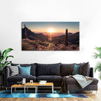 Mountain Wall Art Sunset Cactus Wall Decor Arizona Sonoran Desert Canvas - Image 6