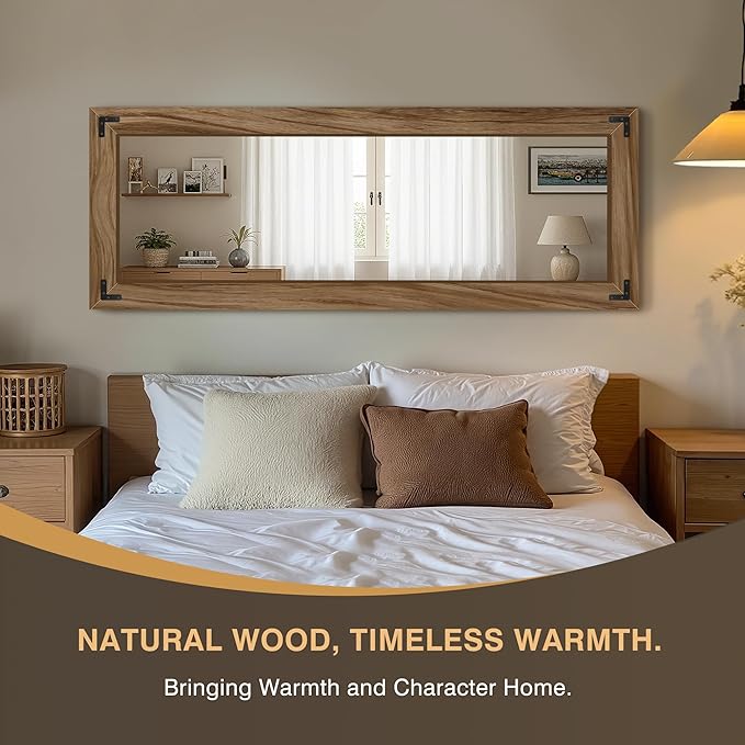 FICTOR Wooden Full Length Mirror, - Image 4