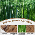 Natural Bamboo Wall Panel for Interior Wall Decor, Pole Wrap Wainscoting - Image 3