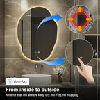 Irregular LED Bathroom Mirror - Image 4