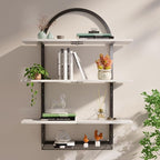 XLHOMO Floating Shelf for Wall- 31.5"x 24" 3+1 Tier White Bathroom Floating - Image 4