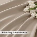MIULEE Taupe Back Tab Blackout Curtains 90 Inches Long 2 Panels Set - Image 6