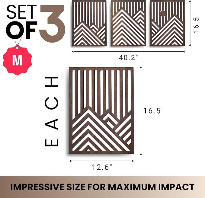 qmmp Modern Wooden Wall Sculptures - Image 2