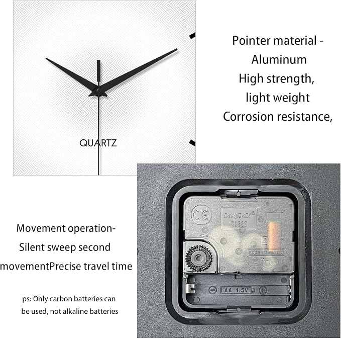 XFM Large Minimalist Wall Clocks Battery Operated 24 Inch White Modren Wall - Image 5