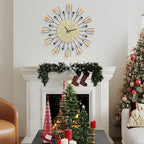 24 Inch Large Modern Wall Clock – Mid Century Sunburst Decorative Silent - Image 7
