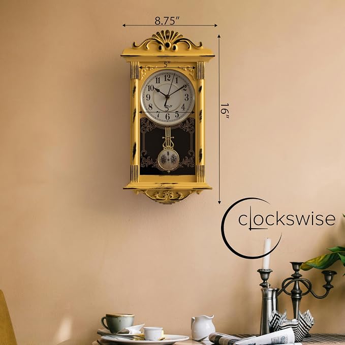 Clockswise Vintage Grandfather-Style Wall Clock - Image 2