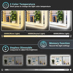 84x32 LED Bathroom Mirror with Lights, Backlit and Front Lit Anti-Fog Lighted - Image 4