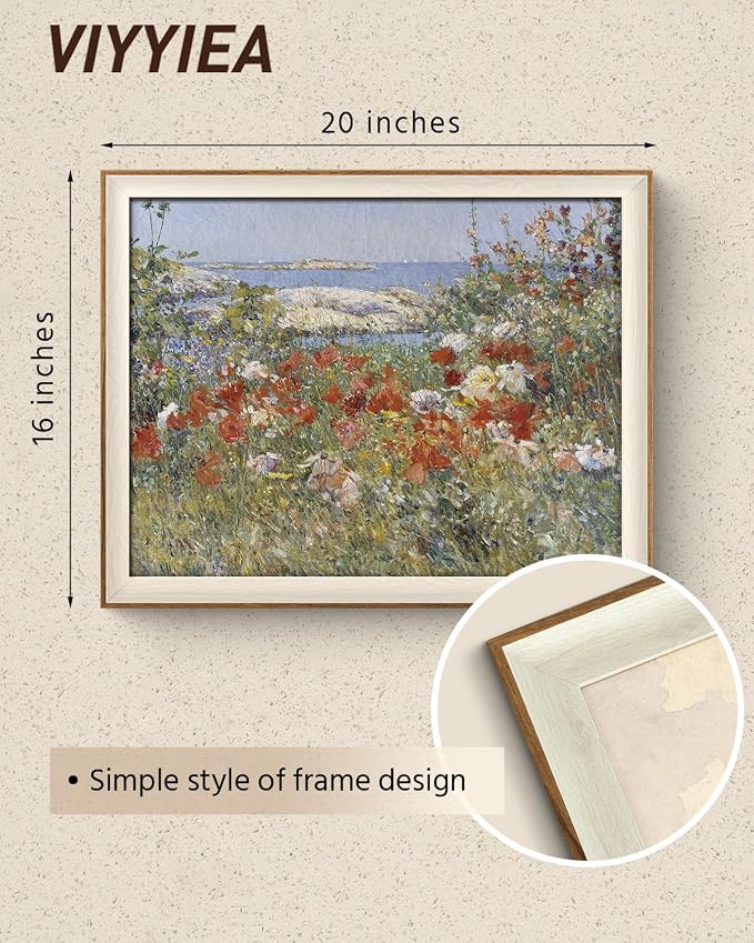 VIYYIEA Framed Wall Art for Living Room, Garden Canvas Prints, Vintage Home - Image 3