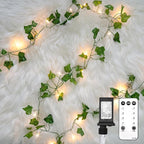 suddus Vine with Fairy Lights Plug in, 33ft 100 LED Ivy String Lights by SUDDUS