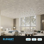 Art3d Drop Ceiling Tiles 24x24 in White, 3D Wainscoting Panels Glue Up 2x2 - Image 5