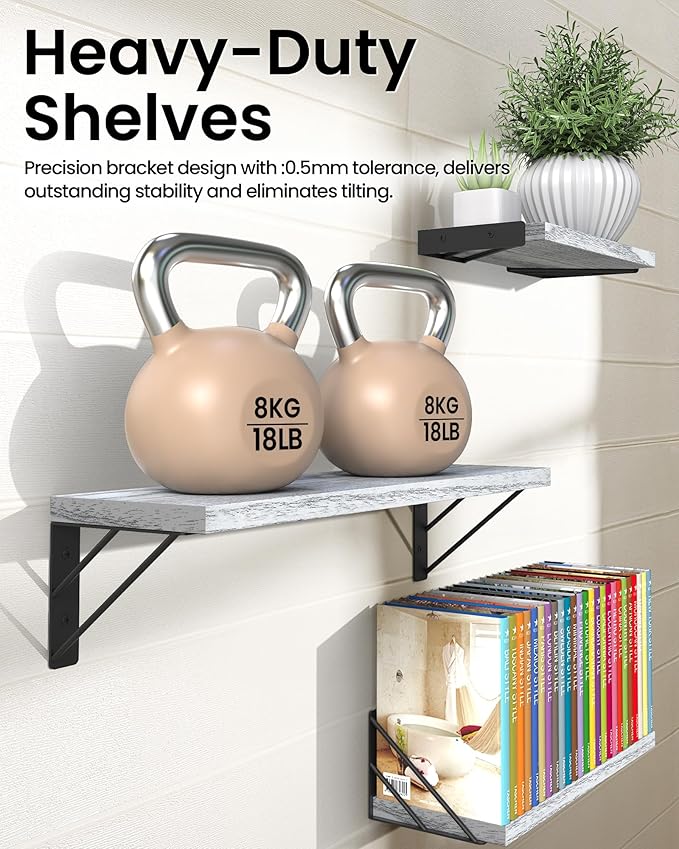 BAYKA Wall Shelves for Bedroom Decor, Floating Wall Shelves for Living Room - Image 5