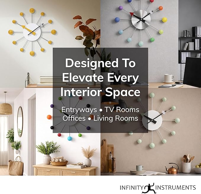 Infinity Instruments LTD. Orb Spoke Starburst Wall Clock - Image 3