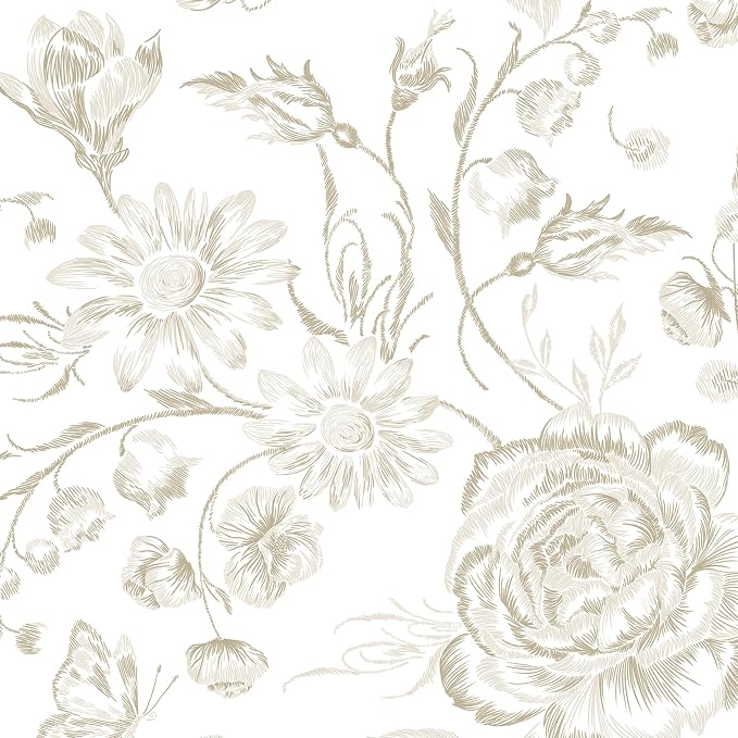 Yasinet Peel and Stick Wallpaper Boho Floral Wallpaper Vintage Floral Contact by Yasinet