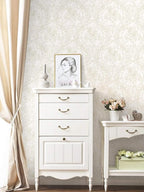 Ismoon Floral Peel and Stick Wallpaper Vintage Beige Contact Paper Boho - Image 8