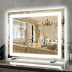ROLOVE 22x20 Inch Lighted Vanity Mirror, 3-Mode Touch Dimming LED Lighting by ROLOVE