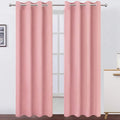 LEMOMO Pink Thermal Blackout Curtains/52 x 95 Inch/Set of 2 Panels Room by Lemomo