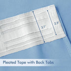 MIULEE Sky Blue Back Tab Blackout Curtains 72 Inches Long 2 Panels Set - Image 4