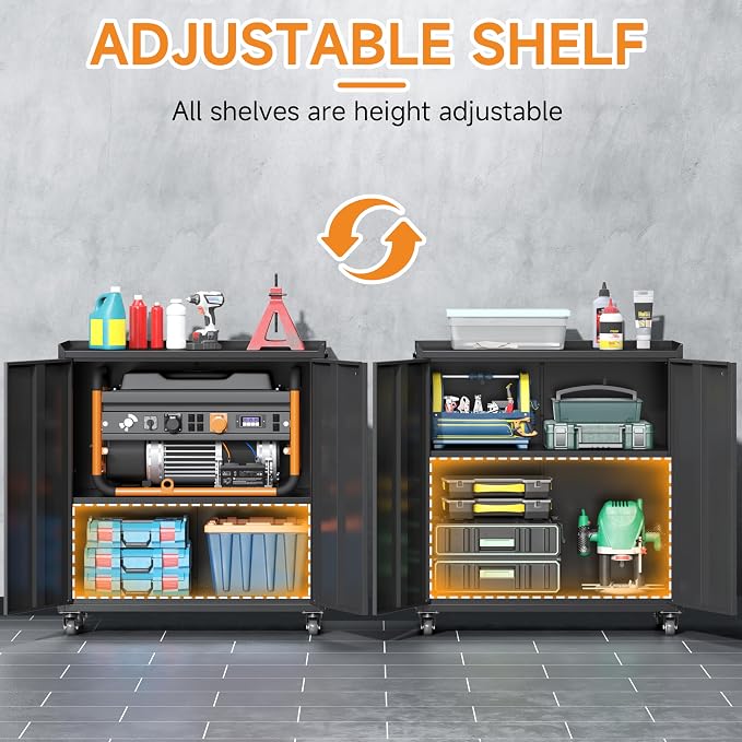34" Metal Garage Storage Cabinet - Image 5