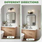 DORESshop Bathroom Light Fixtures, 2-Light Black and Gold Bathroom Lights Over - Image 7