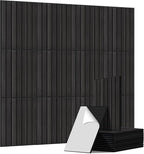 PVC Acoustic Wood Wall Panels, 12 Pack 11.8 x 15.7 x 0.35 Inch Sound Proofing by AUTORIFIC