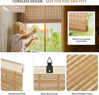 LazBlinds Cordless Bamboo Blinds, Roll Up Shades - Image 2