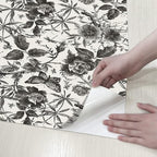 JiffDiff Floral Vintage Wallpaper Peel and Stick Wall Stick Black Rose - Image 6