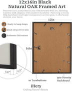 iHery Premium Natural Black OAK Wood 12x16in Audrey Hepburn Trendy Framed Wall - Image 6