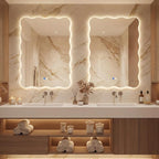 Dorlicecass Wavy Led Bathroom Mirror- Vanity Mirror by Dorlicecass