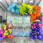 COKAOBE Iridescent Silver Shimmer Wall Backdrop, 24 Panels Square Sequin - Image 6