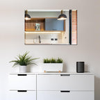 Frameless Bathroom Mirror for Wall, Rectangle Beveled Edge Mirror for Over Sink - Image 4
