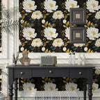 Extra Long Dark Floral Peel and Stick Wallpaper, 17.5In x 393In Vintage Big - Image 5