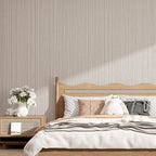 Mocha Brown Faux Grasscloth Wallpaper Peel and Stick Linen Textured 24"x394" - Image 4
