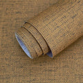 15.75"x787.4" Brown Grasscloth Wallpaper Peel and Stick Removable Textured Wall by MANONIRIA
