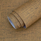 15.75"x393.7" Brown Wallpaper Peel and Stick Removable Grasscloth Textured Wall by MANONIRIA