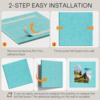 MaxGear Large Cork Board for Wall 36" x 24", Aqua Blue Bulletin Board, 6 Pack - Image 3