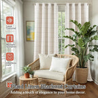 Lajode Plaid Patterned Curtains Thermal Insulated - Image 2