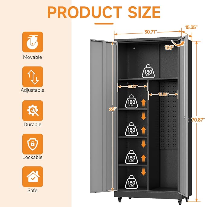 Metal Garage Storage Cabinet - Image 3