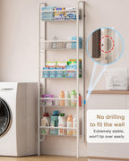 UMDONX Behind The Door Bathroom Shelf Narrow 5-Tier, Space-Saving Slim Storage - Image 6