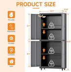 71" H Metal Tool Storage Cabinet - Image 3